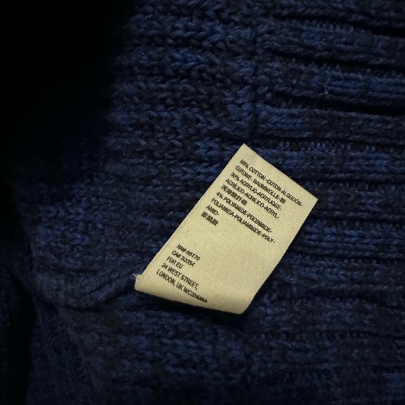 Free People High Hopes Chunky Knit Cardigan Open Front Cobalt Blue Size M - Picture 5 of 7